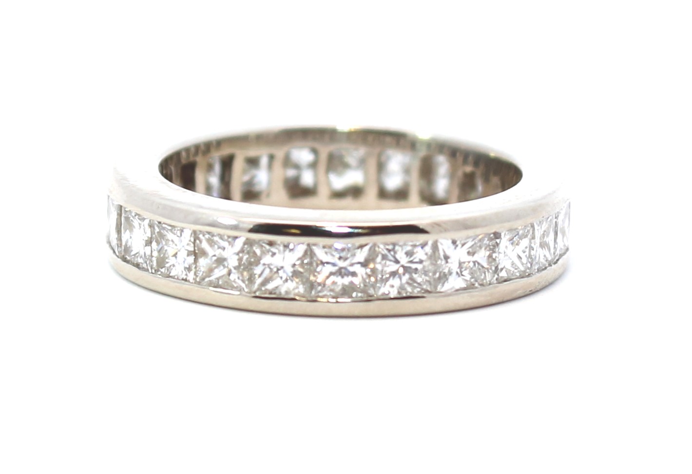 Estate 14 Karat White Gold Diamond Eternity Band